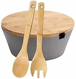 Kesper 32600 Obst- Salatschale, Melamin-Holz, Grau