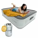 Huddle Aufblasbare Matratze - Luxuriöses selbst aufblasendes Luftbett mit revolutionärer Pumpe - Luftmatratze mit praktischer Tasche - Single & King Size