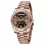 NIBOSI Herrenuhr Armbanduhr Herren Analoge Quarzuhr Edelstahl Uhren für Herren Männer wasserdichte Business Casual Klassiker Watch mit Tag und Datumsanzeige