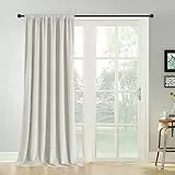 Joydeco 100% Blickdicht Samt Vorhang mit Kräuselband Anpassen Elfenbein Schienensystem Schiebevorhang Verdunkelung Thermovorhang Kälteschutz Gardinen Schlafzimmer Wohnzimmer Curtains 1 Stück