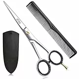 GTEX Friseurschere - Professionelles Haarschneideschere - 6,5 Zoll Prämie Schere Haare Schneiden mit Kamm und Etui - Hair Scissors - Haarschere für Männer, Frauen, Erwachsene