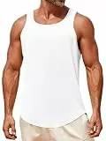 Runcati Tank Top Herren Ärmelloses Muskelshirts Gym Fitness Funktionsshirt Training Unterhemd Bodybuilding Achselshirts Männer T Shirt Sommer Sport Laufshirt Weiß L