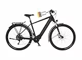FISCHER E-Bike ATB TERRA 8.0i, Elektrofahrrad für Damen und Herren, RH 55 cm, Mittelmotor 90 Nm, 36 V Akku, Schwarz