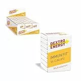 Dextro Energy ImmunFit Würfel Multivitamin - 18x46g (18er Pack) - Traubenzucker mit 10 Vitaminen - Leckere Dextrosewürfel mit fruchtigem Geschmack