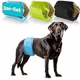 HUND IST KÖNIG Hundewindeln für Rüden [3 STK] Saugstarke Hundewindeln Rüde | Bequeme Hunde Windeln bei Inkontinenz Hund - Umweltfreundliche Rüdenwindel waschbar | Hundewindel leicht zu reinigen