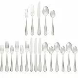 Amazon Basics - Essbesteck-Set, Abgerundete Kanten, Edelstahl, 20-teiliges Set, für 4 Personen, Silber