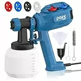 850W Farbsprühsystem mit 1,6m Kabel, 1500ml Farbbehälter, 4 Düsen & 3 Muster für Zäune