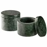 APS 15919 Dose MINERA 2er Set - Marmor, Ø 6 cm, H: 5 cm, grün, Unikat
