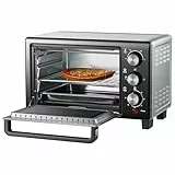 Mini Backofen 15 Liter | Pizzaofen | Minibackofen | 60 min Timer | 100°-230°C | 1200 Watt | Backofen | Krümelblech | Mini Oven | Camping Ofen | Kleiner Backofen | Energiesparend