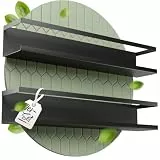 LIKAYA Gewürzregal schwarz 2er Set inkl. 3M Klebepads – Schwarzes Gewürzregal Wand ohne Bohren | Ideal für Ankerkraut und Just Spices | Spice Rack Gewürzregal hängend für Schrank oder Fliesen