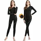 Uniuni Skiunterwäsche Damen Warm Thermounterwäsche Set Winter Ski Unterwäsche Frauen Thermo Motorrad Funktionsunterwäsche Langarm Thermowäsche Gefüttert Funktionswäsche Outdoor Skiwäsche Grau 38
