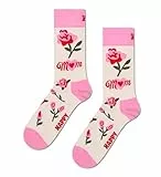 Happy Socks Mom's Flower Baumwolle Socken Damen Herren Weiß 36-40