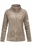 Geographical Norway Upaline Lady - Fleecejacke Damen Fine Frauen Warm Fermetur Zip - Jacke Fleece Herbst Winter Frühling Warm Frauen - Long Sleeve Pullover Pelz Weich Komfort Outdoor (Taupe L)