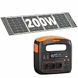 Tragbare Powerstation Mit 200W Solarpanel, Solargenerator 1800W, 1024Wh LiFePO4 Akku, PD 100W, USB-C/AC/DC, Solarladung, für Camping, Notstrom, Outdoor