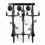 VonHaus Fahrrad Wandhalterung Set für 3 Fahrräder und 3 Helme – Platzsparende, vertikale Fahrradhalterung Wand für die Garage für Mountainbikes und Rennräder – Hochwertige Wandhalterung Fahrrad