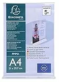 Exacompta 84158D Prospekthalter DIN A4 Hochformat aus stoßfestem Acryl T-Fuß ideal zur Präsentation Flyerhalter Aufsteller transparent