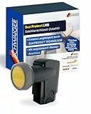 SCHWAIGER Quad LNB digital Sun Protect I Low Noise Blockconverter für 4 Teilnehmer I extrem wetterfest & geeignet für Multifeedanlagen I SAT-Zubehör für störungsfreien Empfang I anthrazit