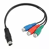 Vikye S-Video-Kabel, 7-polig auf 3 0,9 m PVC, Hochgenau, für Fernseher, DVD-Player, Spielkonsolen