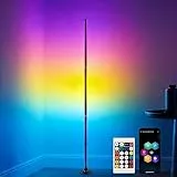 Aourow LED Stehlampe Wohnzimmer RGB Dimmbar - 120cm Standleuchte mit Fernbedienung & App, 16 Millionen Farben, Musik-Sync & DIY-Modus für Gaming, Schlafzimmer, Büro