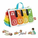 FISHER-PRICE Kick & Play Soft Piano - Weiches und tragbares Pianospielzeug, mitwachsendes Design, bunte Tasten, für Babys ab der Geburt, HND54