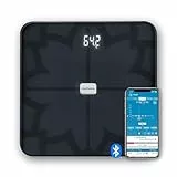 medisana BS 450 connect Digitale Körperwaage, Personenwaage, Körperfettwaage mit App, Messung von Körperfett, Körperwasser, Muskelmasse & Knochengewicht, Schwarz