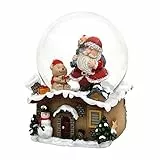 Dekohelden24 Schneekugel mit Weihnachtsmann, Maße L/B/H: 7 x 7 x 9 cm Kugel Ø 6,5 cm.