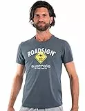 ROADSIGN australia Herren T-Shirt mit Logo-Aufdruck und Rundhalsausschnitt, 100% Baumwolle Anthra, M