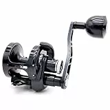 CAMEKOON Konventionelle Rollen Salzwasser Schleppangeln, bis zu 30 kg Kohlenstoffwiderstand, 11,7 cm langer Power-Griff, verstellbarer Schlagknopf, Hebelzug Casting Rolle