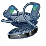 Open Ear Kopfhörer Bluetooth 5.4 HiFi Stereo, 2026 Kopfhörer Kabellos Bluetooth mit ENC Noise Cancelling Mic, 42Std Ohrhörer mit Ohrhaken,IPX7 Wasserdicht Sportkopfhörer für Laufen/Reiten/Büro Blau