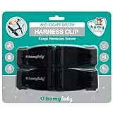 HOMYBABY® Babyschutz - Brustclip für Babys - Gurtverlängerung Kindersitz - Abschnallschutz Kinder - Verhindert dass das Kind den Gurt aufmacht - Anti-Ausbruch-Clip-System für Hochstuhl und Kinderwagen