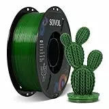 Sovol 3D-Drucker PETG-Filament 1,75 mm 1 kg (2,2 lbs), hohe Präzision, hohe Reißfestigkeit, feste Verdrahtung, Maßgenauigkeit +/- 0,03 mm, 3D-Druck-PETG-Filamente, Grün