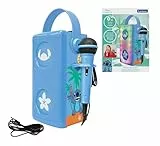Lexibook, Disney Stitch, Leuchtender kabelloser Bluetooth -Lautsprecher mit Mikrofon, Mehrfarbige Lichteffekte, SD/TF-Kartensteckplatz, Wiederaufladbarer Akku, Blau, BTP185DZ