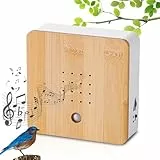 Gobesty Vogelgezwitscher Bewegungsmelder, Vogelgezwitscher Box Mit Wandhalterung, Naturgeräuschebox Vogel Gesang, Naturgeräusche Soundbox,Vogelzwitscher Entspannender Vogelgesang Batteriebetrieben