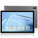 SGIN Tablet, 10,1 Zoll, Android 11, 6 GB RAM 128 GB ROM, FHD 1920 x 1200 IPS, 5 MP+8 MP Kameras, GPS, WLAN, SIM, TF(512 GB erweiterbar), Bluetooth 5.0, 7000 mWh, Grau