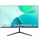 Great voell 24 Zoll Monitor, Full HD 1920x1080, 100Hz, PC Bildschirm, VA Panel 4000:1, 98% sRGB, HDR10, FreeSync, Lautsprecher, HDMI DP, VESA, Monitor 24 Zoll für Büro, Homeoffice und Alltag