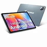 ANTEMPER 2025 Neueste Tablet Android 14 10 Zoll, 4G LTE 5GHz WiFi Tablet PC, 14GB RAM+ 128GB ROM(1TB TF), Tablets Octa-Core FHD 1280x800 Incell IPS, 8000mAh,13MP+8MP, GMS, GPS, Face ID, Grau