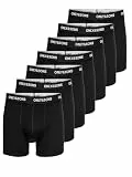ONLY & SONS Herren Onsfitz Solid Black Trunk 7-Pack Noos Boxershorts, Black/Detail:Black Waist & White Logo, L EU