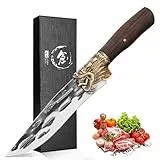 Purple Dragon kochmesser Hochwertiges Küchenmesser Geeignet zum Schneiden von Fleisch, Fisch und Gemüse Chefmesser Fleischmesser mit Rosenholzgriff und Fingerschutz Geschenke für Männer