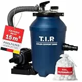 T.I.P. ChlorComfort 15000 Poolfilter Set I 2-in-1 Filteranlage mit Chlordosierer I Poolpumpe 4000 l/h bis 5m Höhe, bis 15 m³ Poolgröße I einfache Montage I Komplettset mit Filterbällen und Pumpe