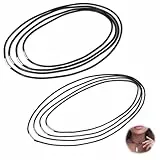 Svitzoot 8 Stück Lederband Halskette 2mm/ 3mm Damen Herren Kunstleder Halskette Schwarz
