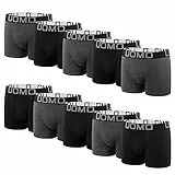 L&K 10er Pack Herren Retroshorts Boxershorts Baumwolle klassischen Unifarben Unterhose Schwarz Grau 1116 G XL