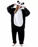 corimori Panda-Kostüm Erwachsene Damen Herren Karneval Fasching Tier-Kostüme Onesie Jumpsuit Overall 01 Panda Pandabär,XL