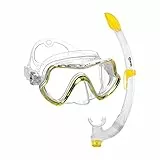 Mares Aquazone Combo Pure Vision, Combo bestehend aus Maske und Schnorchel Erwachsene - Gelb,Unisex