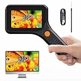 Mikroskop, Ashfly Digital Mikroskop 3.0' IPS-Bildschirm Mini Taschenmikroskop Trichome Mikroskope Science Kit Geschenke für Münzsammler, Kinder-Schwarz(Bildungsgeschenk)