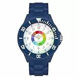 Weayege Lern Armbanduhr für Kinder,Kinderuhr für Jungen und Mädchen, Kinderuhr,Armbanduhr für Kinder Jungen und Mädchen,3ATM wasserdichte Analog Quarzuhr,Erlernen der Uhrzeit,Full HD 1080P Home