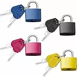 4 Stücke Kofferschloss Mini Vorhängeschloss Gepäckschlösser mit Schlüssel Bunt Luggage Locks Hangschloss für Koffer, Schränke, Spinde, Werkzeugkisten
