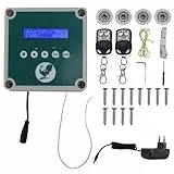 Automatischer Hühnerstall-Tür-Controller, IP44, Käfigöffner, Fernbedienung, Geflügelhaus-Tür-Aktuator-Motor-Kit mit Timer, Lichtsensor, 100 Bis 240 V (EU-Stecker 220 V (600 W))