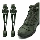 Run out sports elastische Schnürsenkel für Stiefel ohne binden 180cm Schuhbänder reflektierend Schnellverschluss für Kinder Erwachsene (oliv)