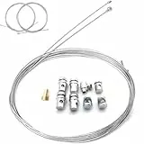 Jushion Universal Kabelreparatursatz, 2 Stück 2M Motorrad Universal Seilzug, Universal Reparaturset Bowdenzug Gaszug Schaltzug Kupplungszug mit 9X Nippel für Fahrrad Roller Mofa Moped