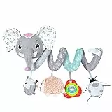 ikasus Baby Wiege Glocke Krippe,hängendes Bett Spielzeug Krippe Wiege Plüschtier,Tasche Spirale Sicherheitsspielzeug,Für Babys von 3-12 Monaten Geschenk zur Geburt und Taufe
